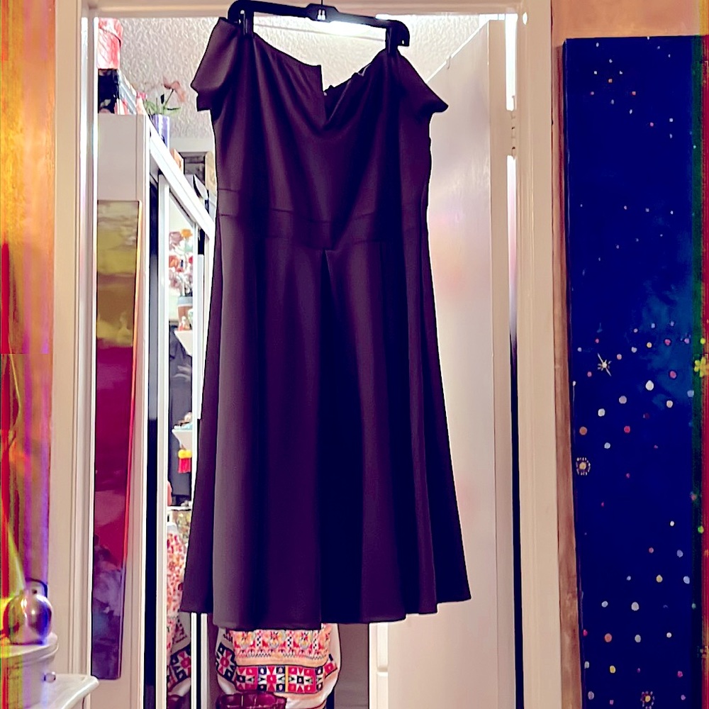 Grey off the shoulder fit and flare dress Sexy!!
